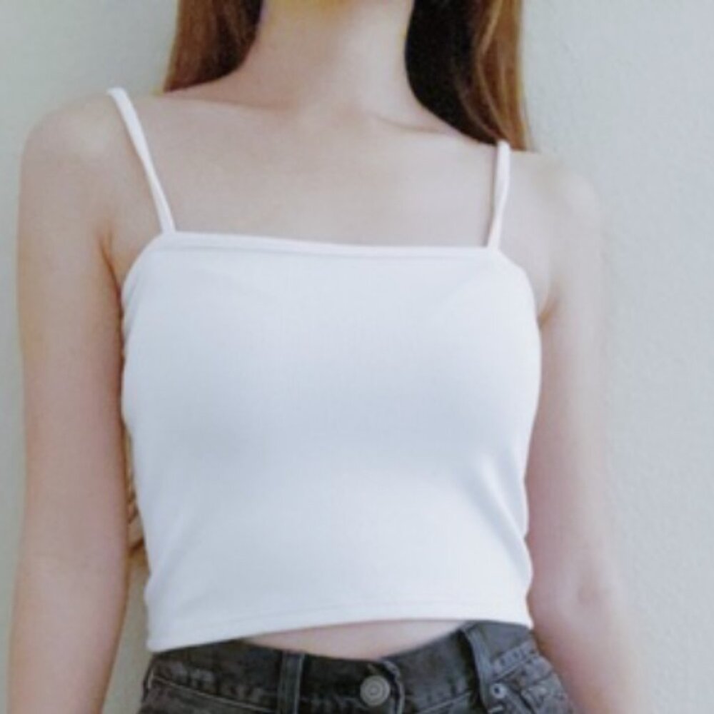 Brandy Mellville faye white tank top long version eyelet